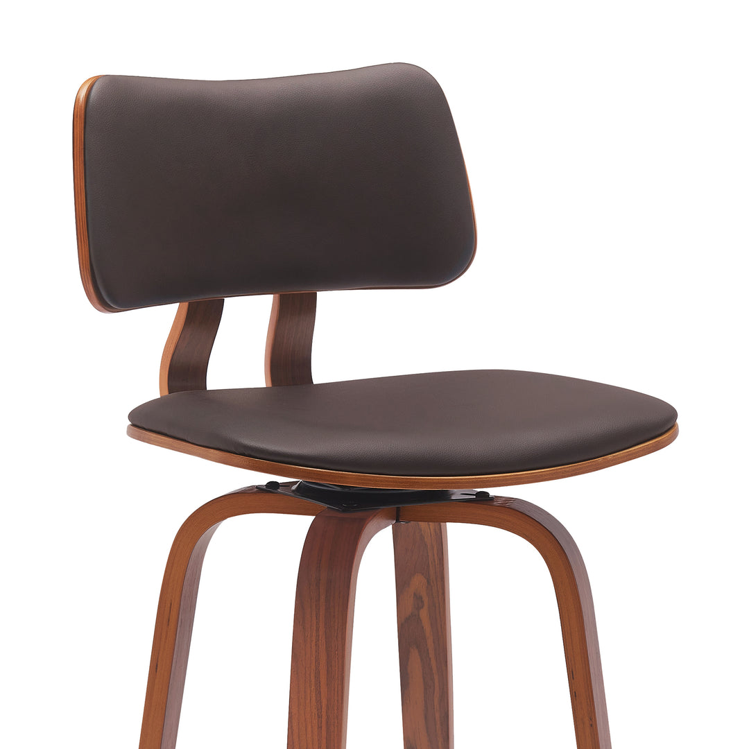 Armen Living Pico Upholstered Swivel Barstool