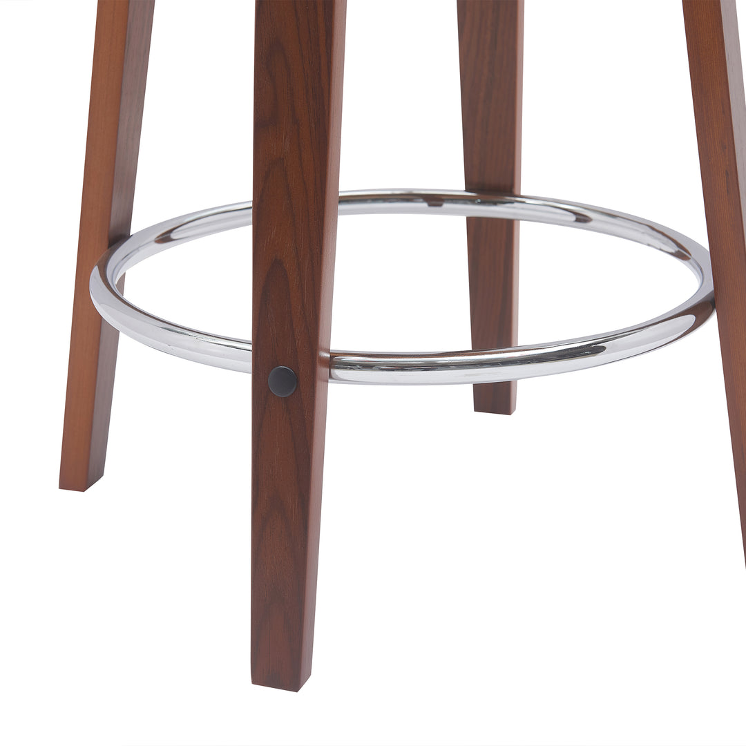 Armen Living Pico Upholstered Swivel Barstool