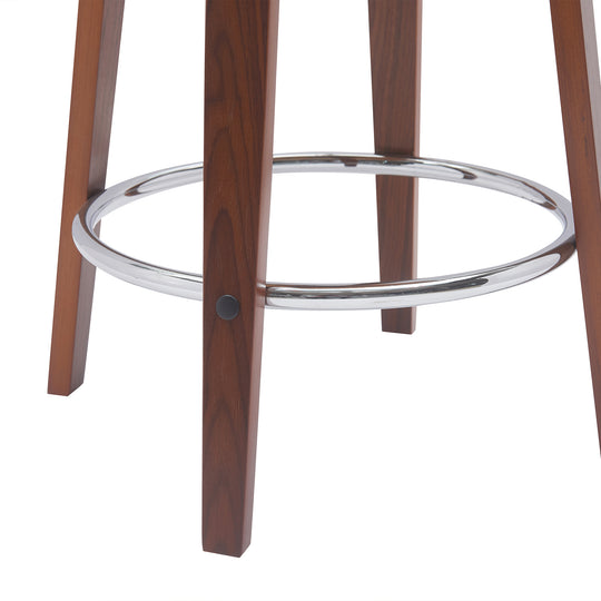 Armen Living Pico Upholstered Swivel Barstool
