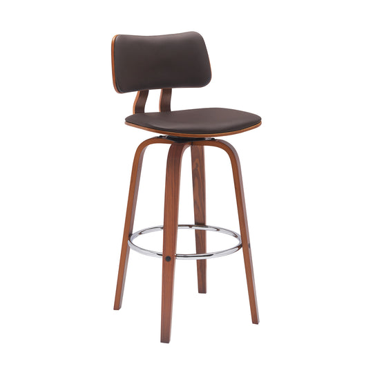 Armen Living Pico Upholstered Swivel Barstool