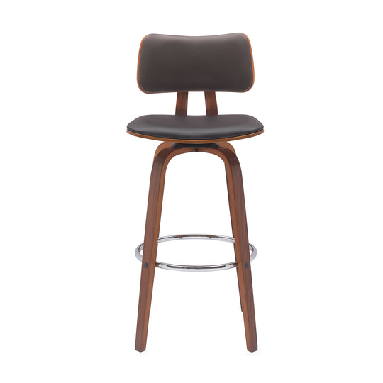 Armen Living Pico Upholstered Swivel Barstool
