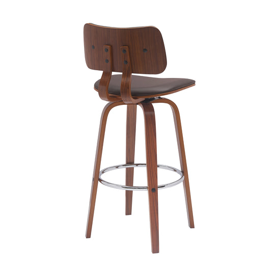 Armen Living Pico Upholstered Swivel Barstool