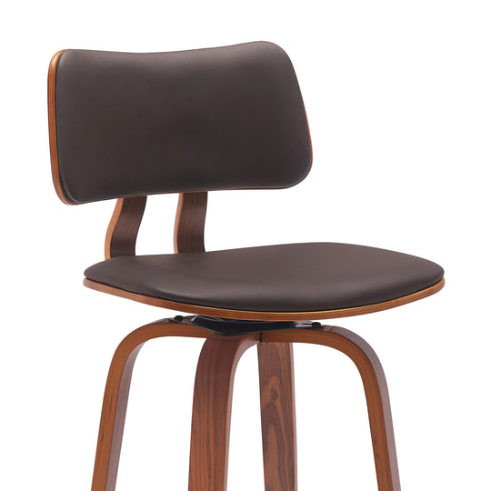 Armen Living Pico Upholstered Swivel Barstool