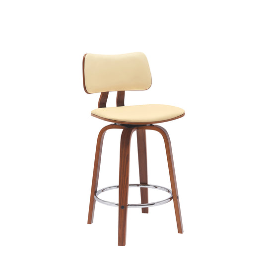 Armen Living Pico Upholstered Swivel Barstool