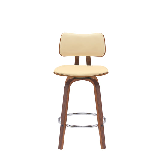 Armen Living Pico Upholstered Swivel Barstool