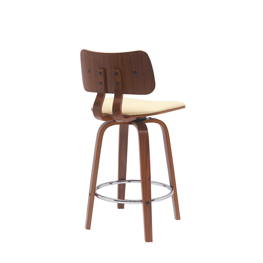 Armen Living Pico Upholstered Swivel Barstool