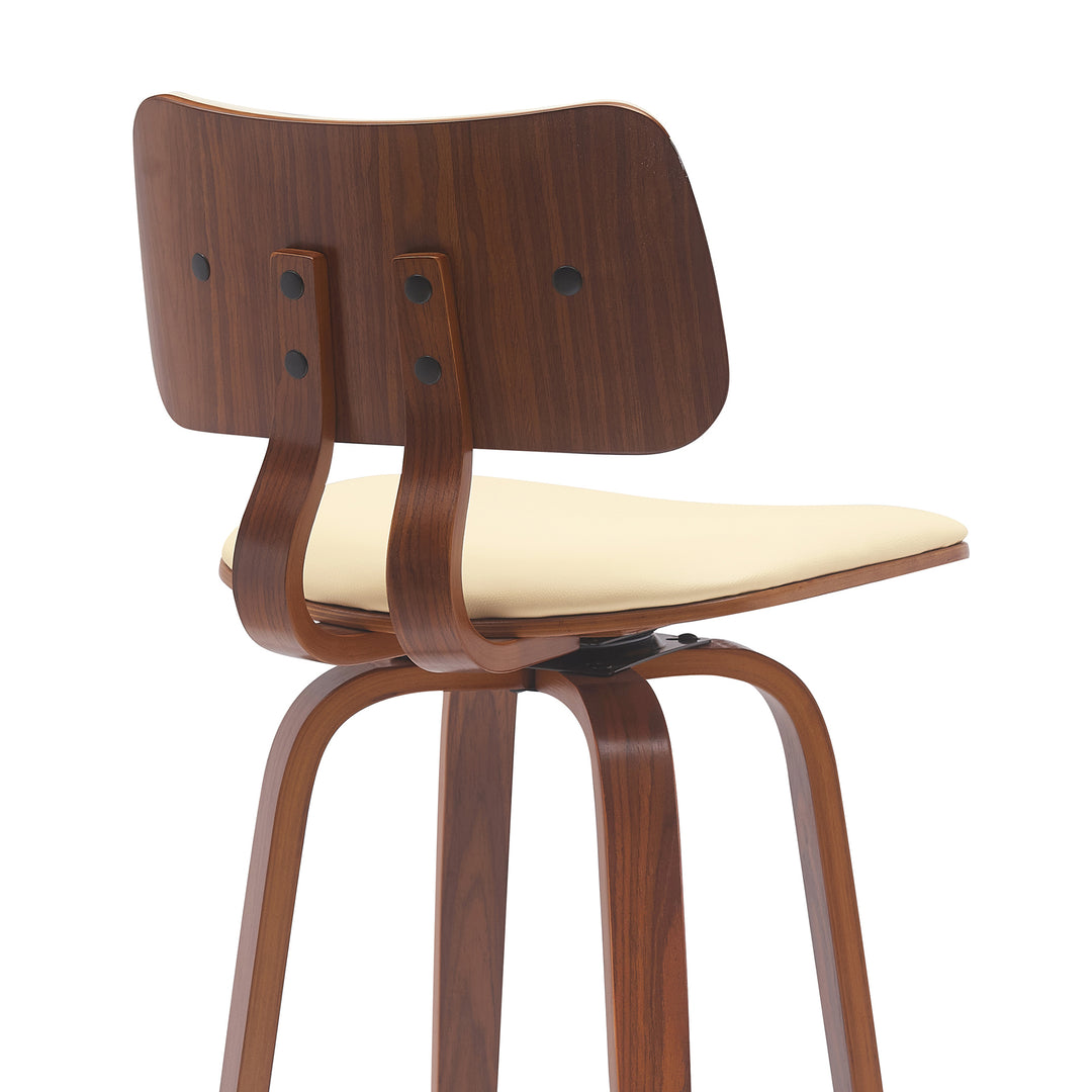 Armen Living Pico Upholstered Swivel Barstool