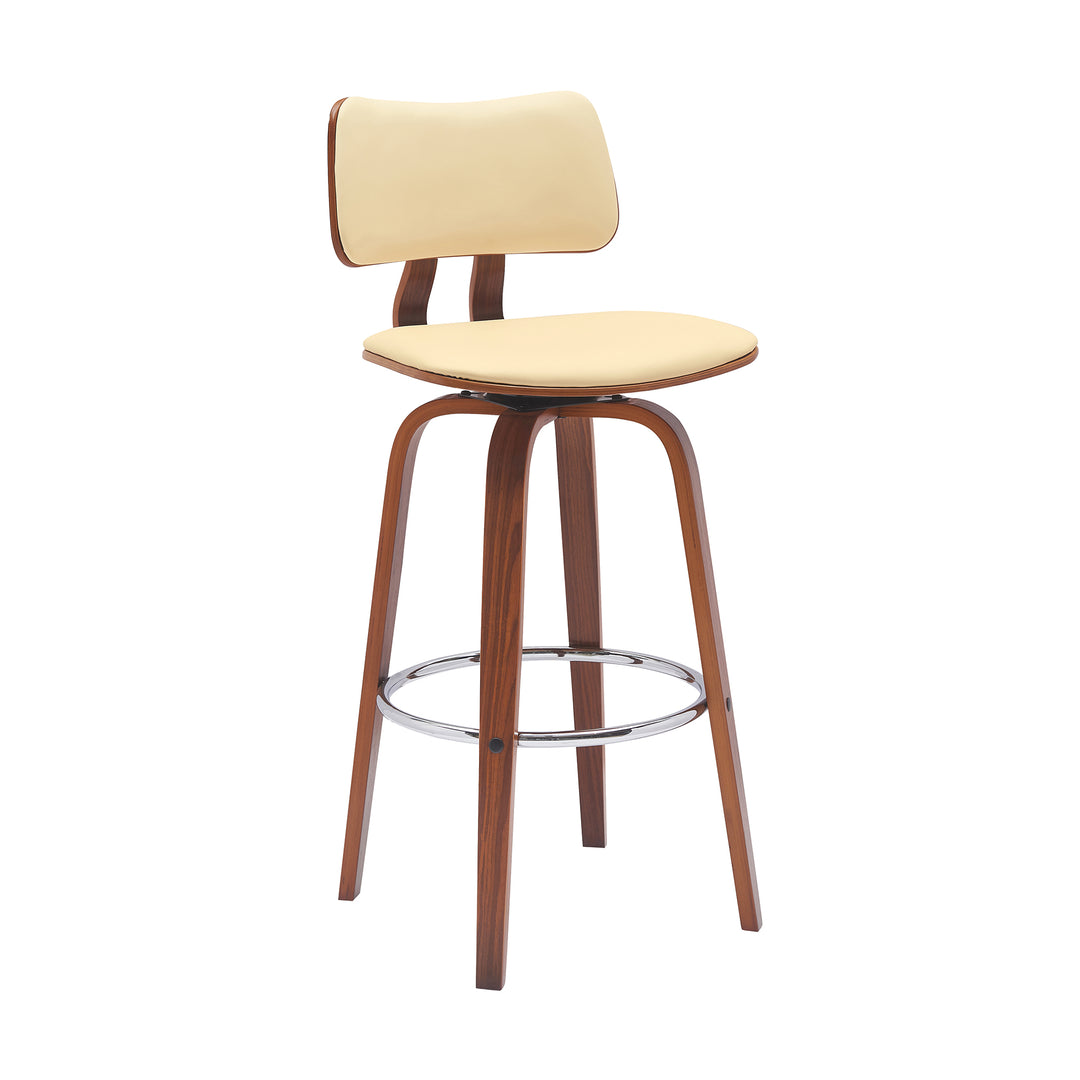 Armen Living Pico Upholstered Swivel Barstool