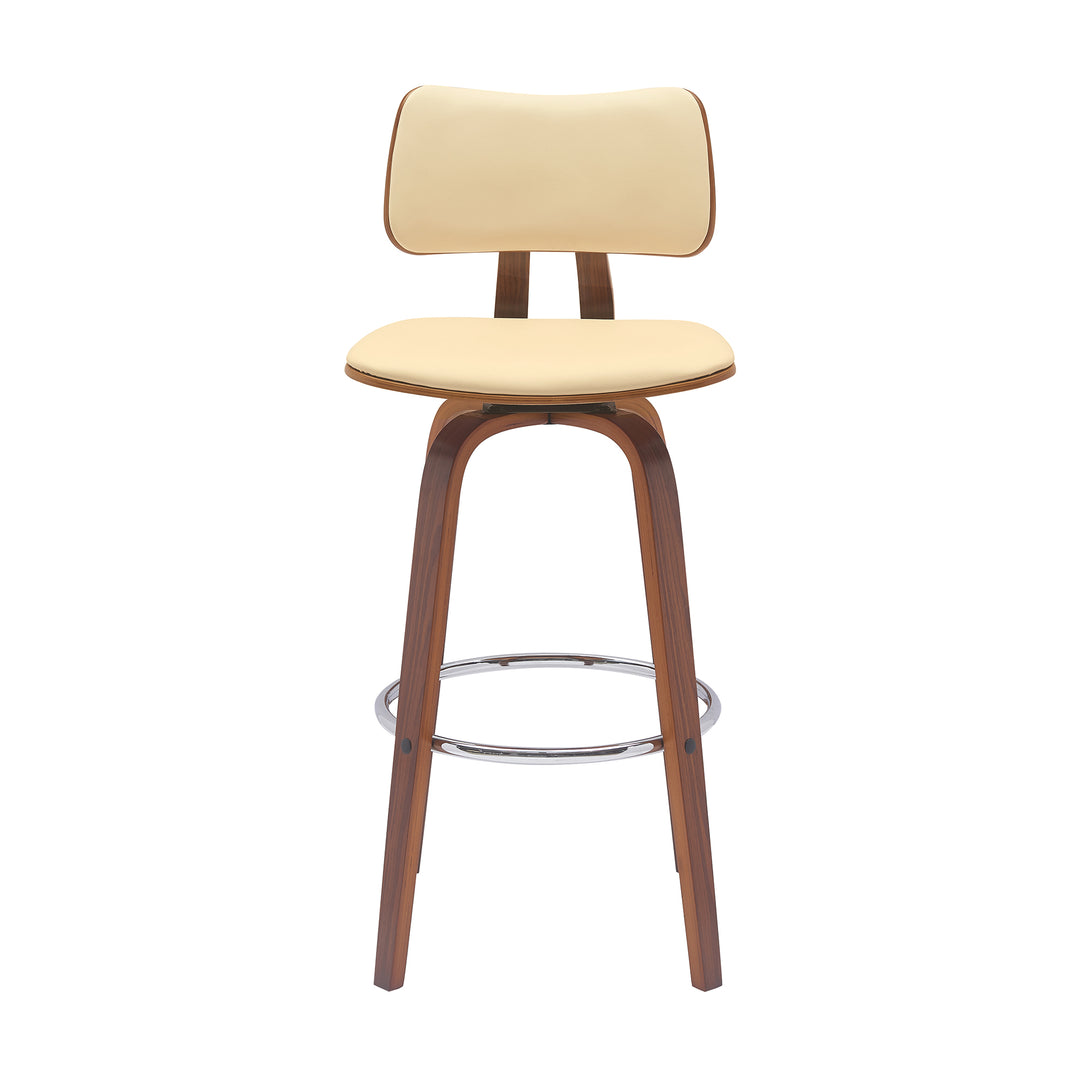 Armen Living Pico Upholstered Swivel Barstool