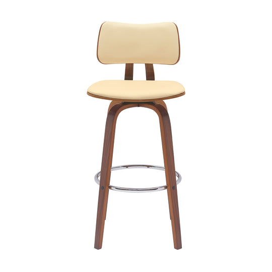 Armen Living Pico Upholstered Swivel Barstool