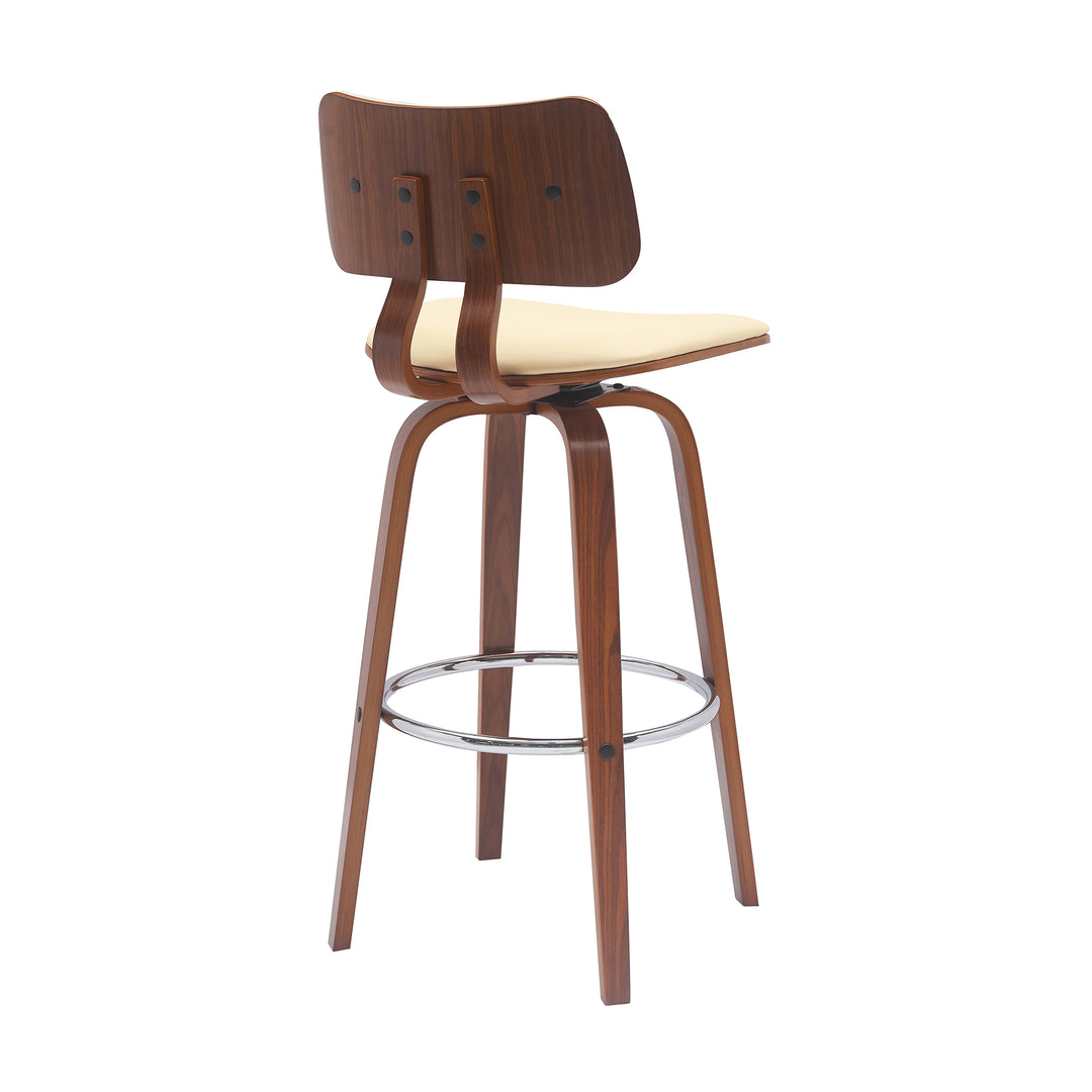 Armen Living Pico Upholstered Swivel Barstool