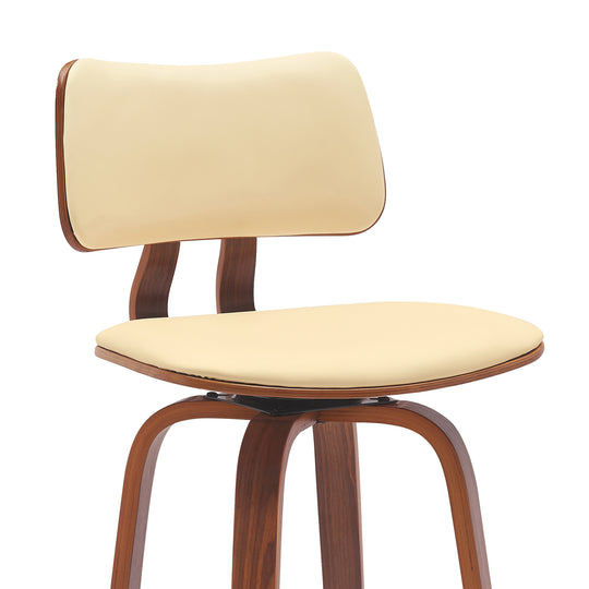Armen Living Pico Upholstered Swivel Barstool