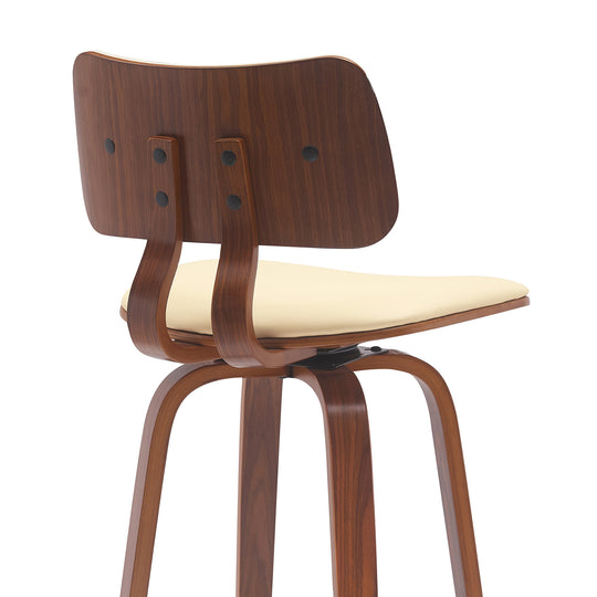 Armen Living Pico Upholstered Swivel Barstool