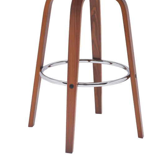 Armen Living Pico Upholstered Swivel Barstool