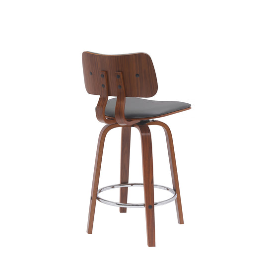 Armen Living Pico Upholstered Swivel Barstool