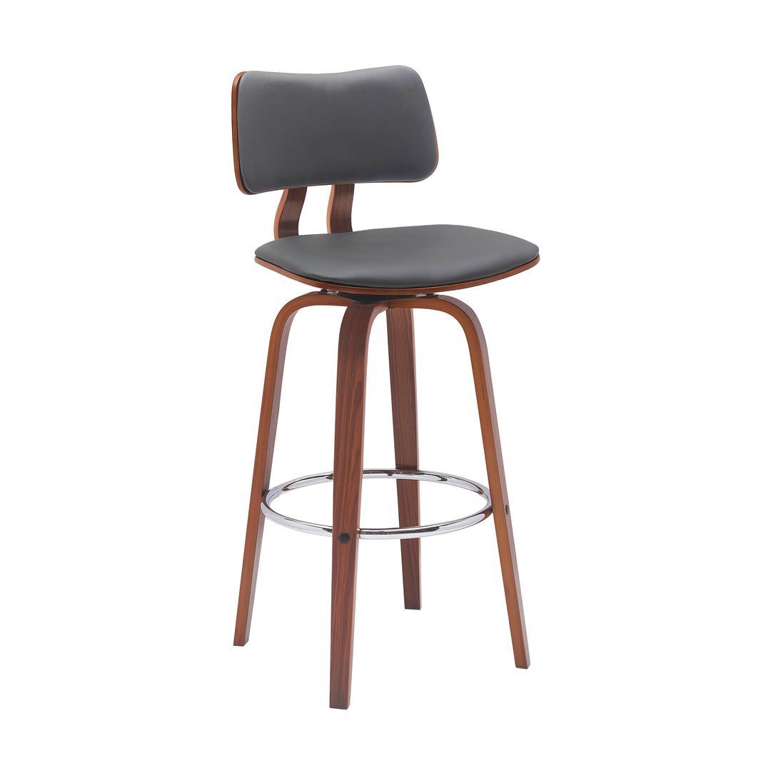 Armen Living Pico Upholstered Swivel Barstool