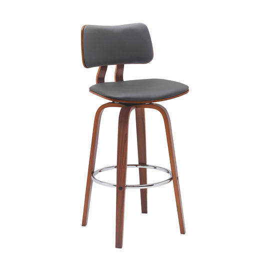 Armen Living Pico Upholstered Swivel Barstool