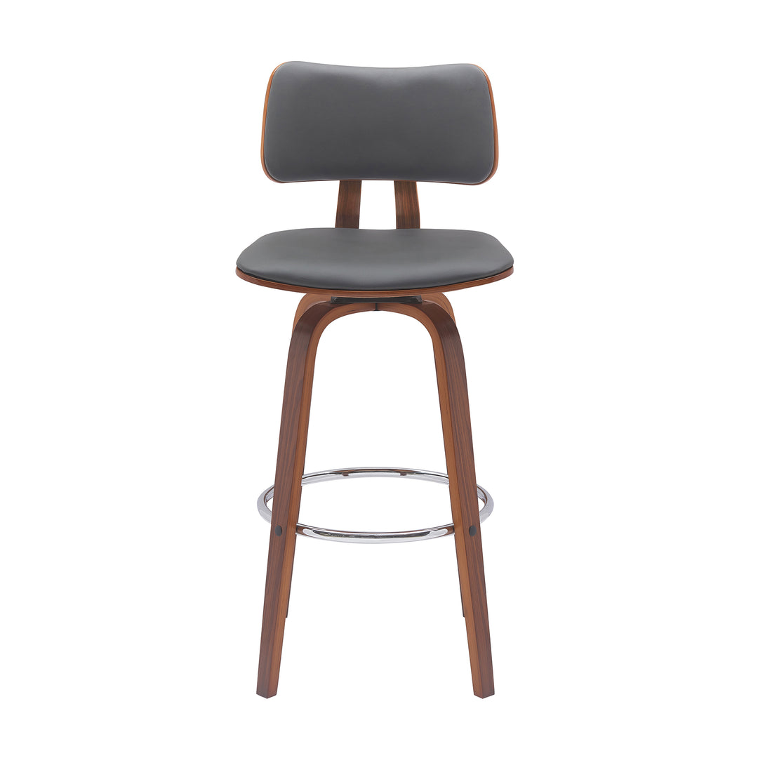Armen Living Pico Upholstered Swivel Barstool