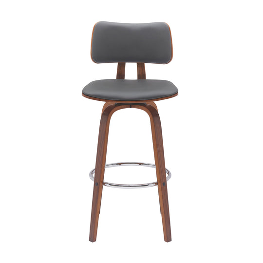 Armen Living Pico Upholstered Swivel Barstool