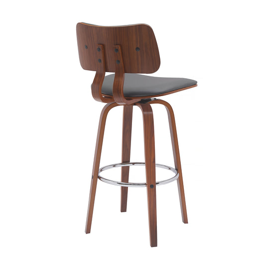 Armen Living Pico Upholstered Swivel Barstool