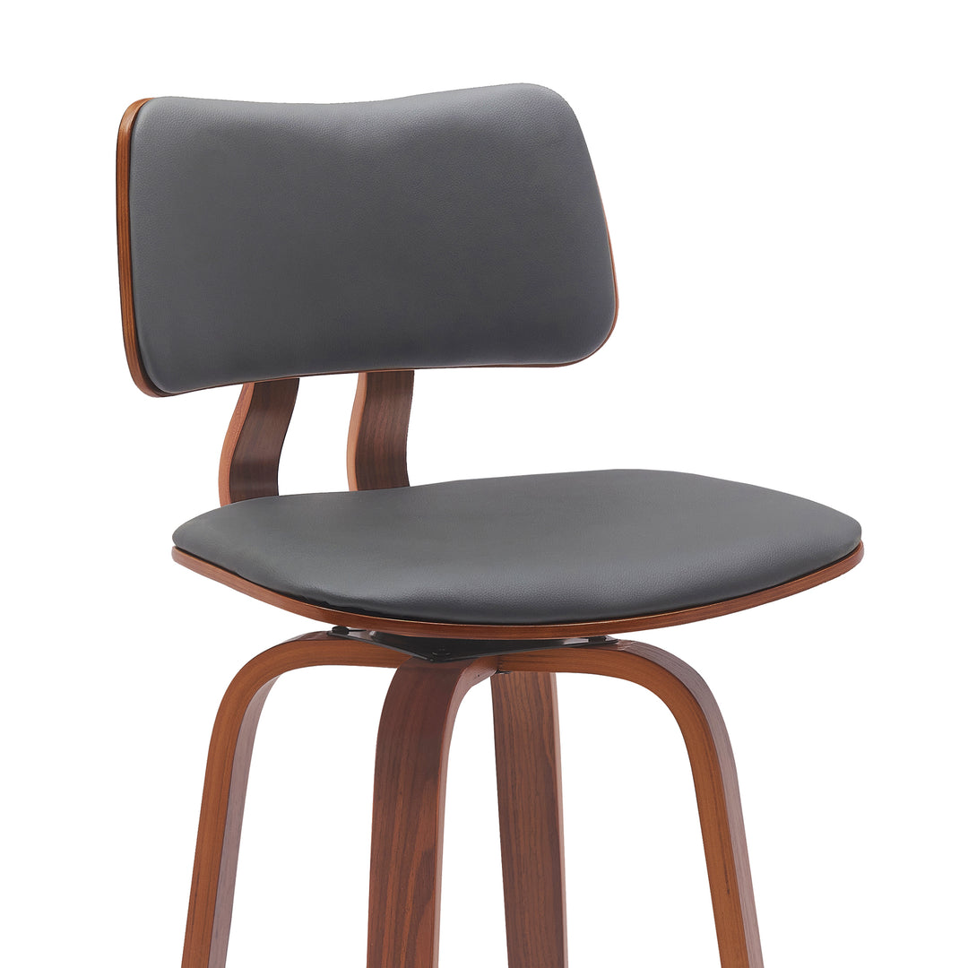 Armen Living Pico Upholstered Swivel Barstool