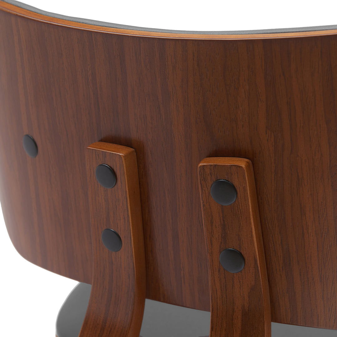 Armen Living Pico Upholstered Swivel Barstool