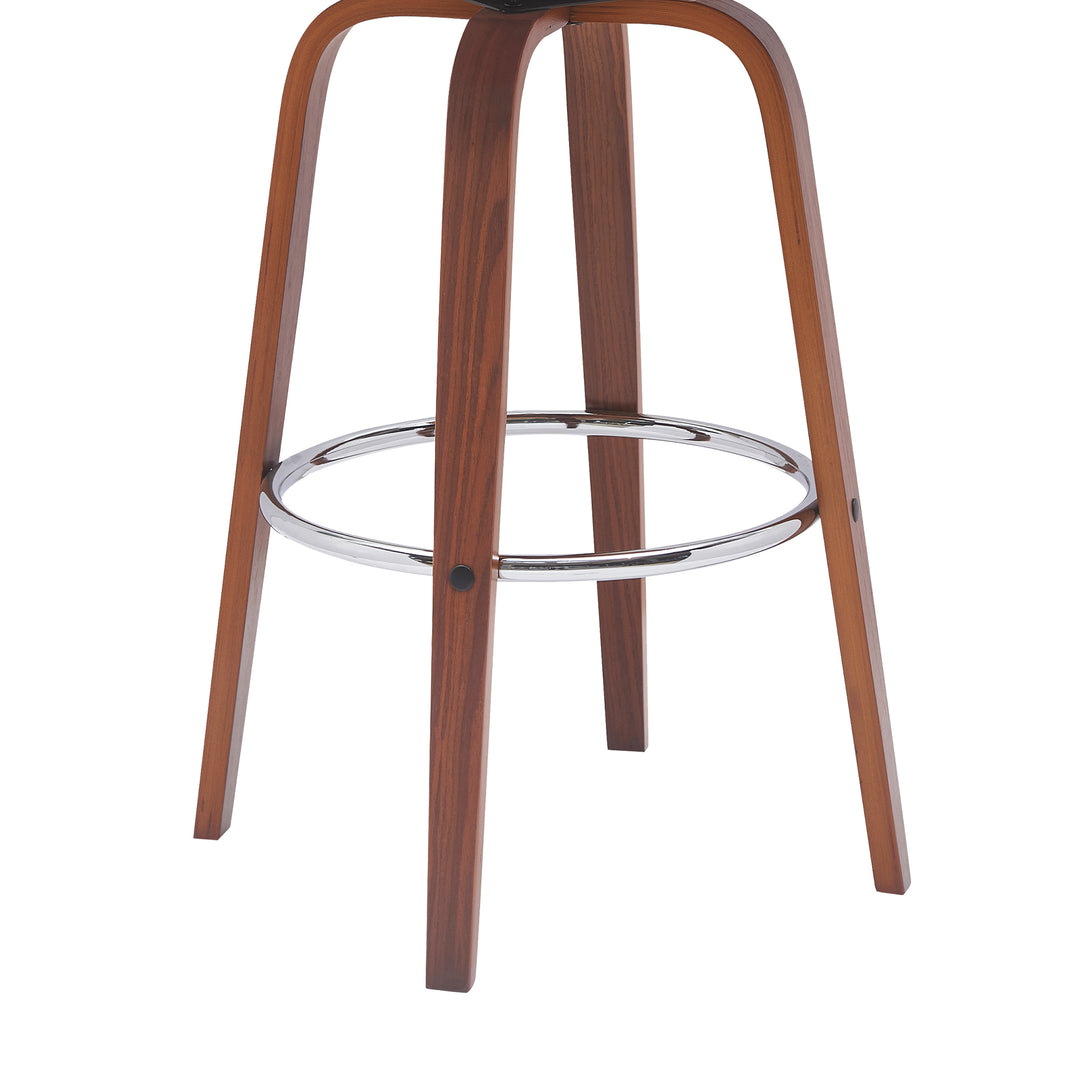 Armen Living Pico Upholstered Swivel Barstool