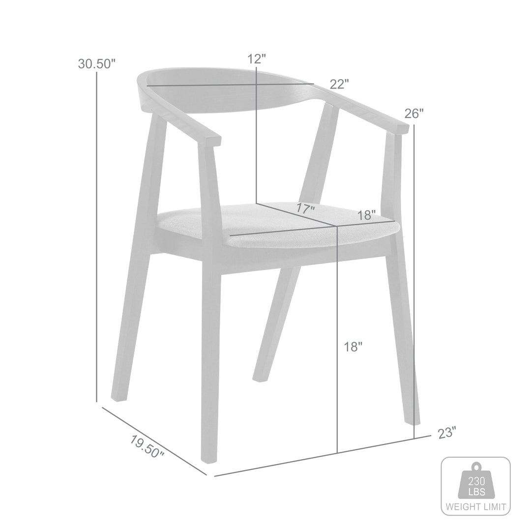 Santana Upholstered Wood Dining Chair - Set of 2