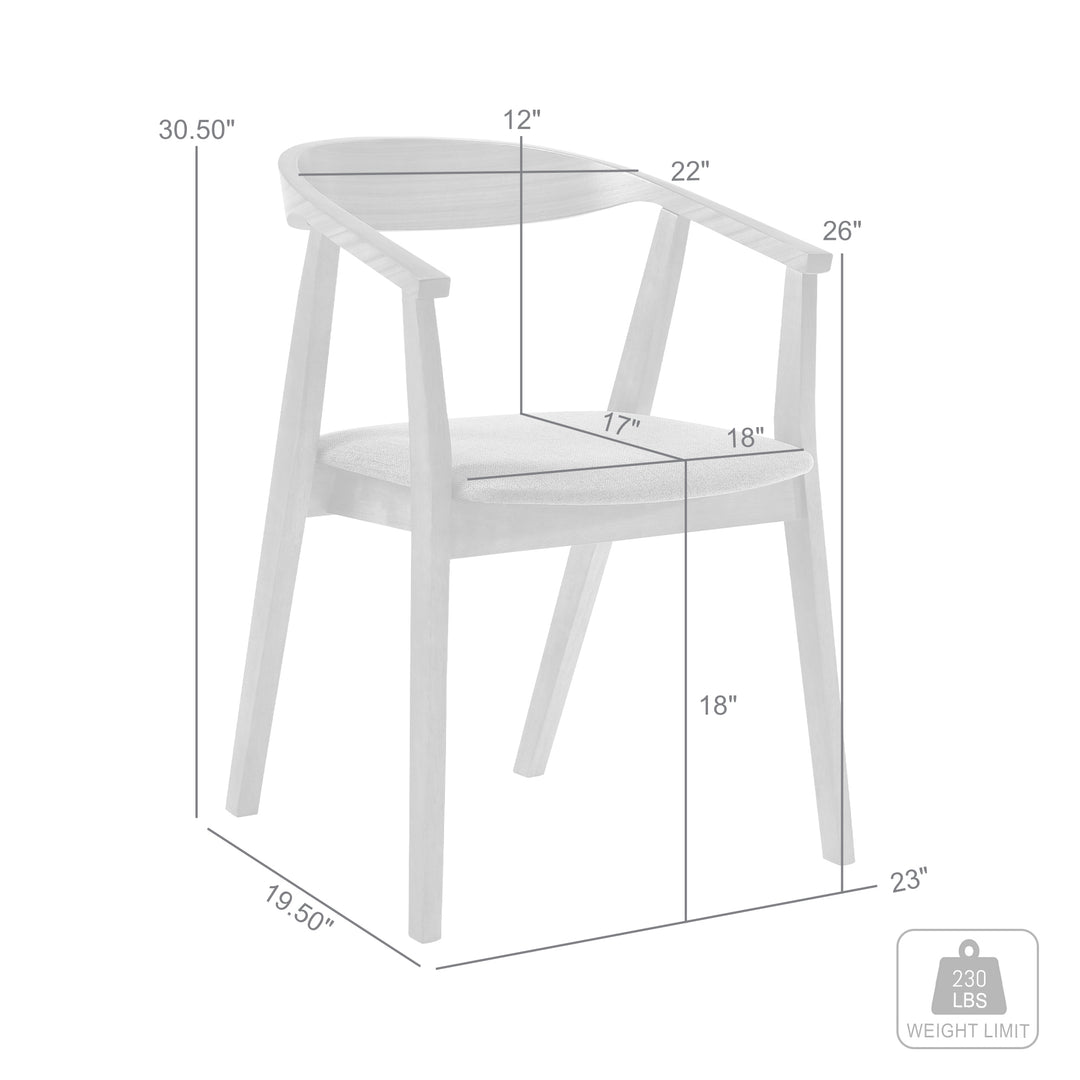 Santana Upholstered Wood Dining Chair - Set of 2