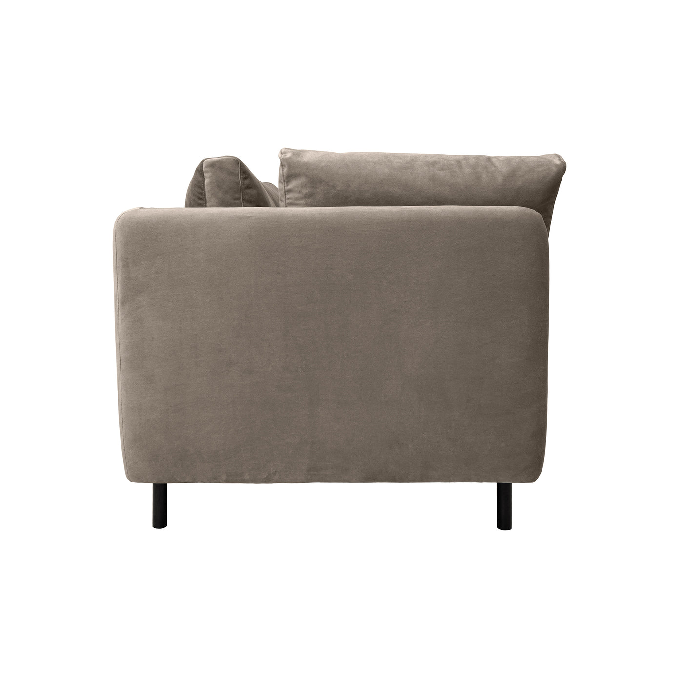 Serenity 79" Fabric Sofa with Black Metal Legs