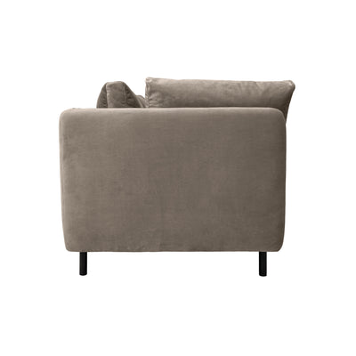 Serenity 79" Fabric Sofa with Black Metal Legs