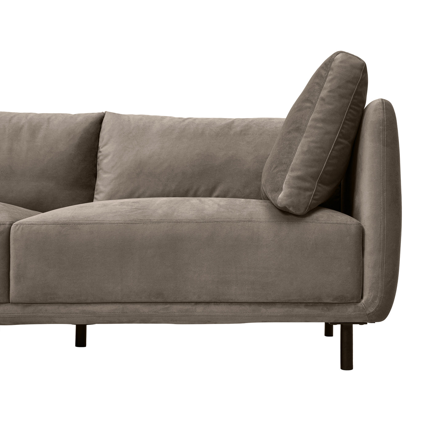 Serenity 79" Fabric Sofa with Black Metal Legs