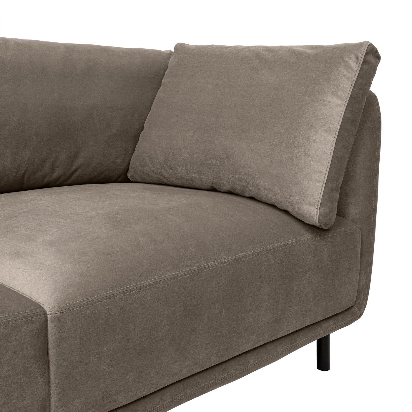 Serenity 79" Fabric Sofa with Black Metal Legs
