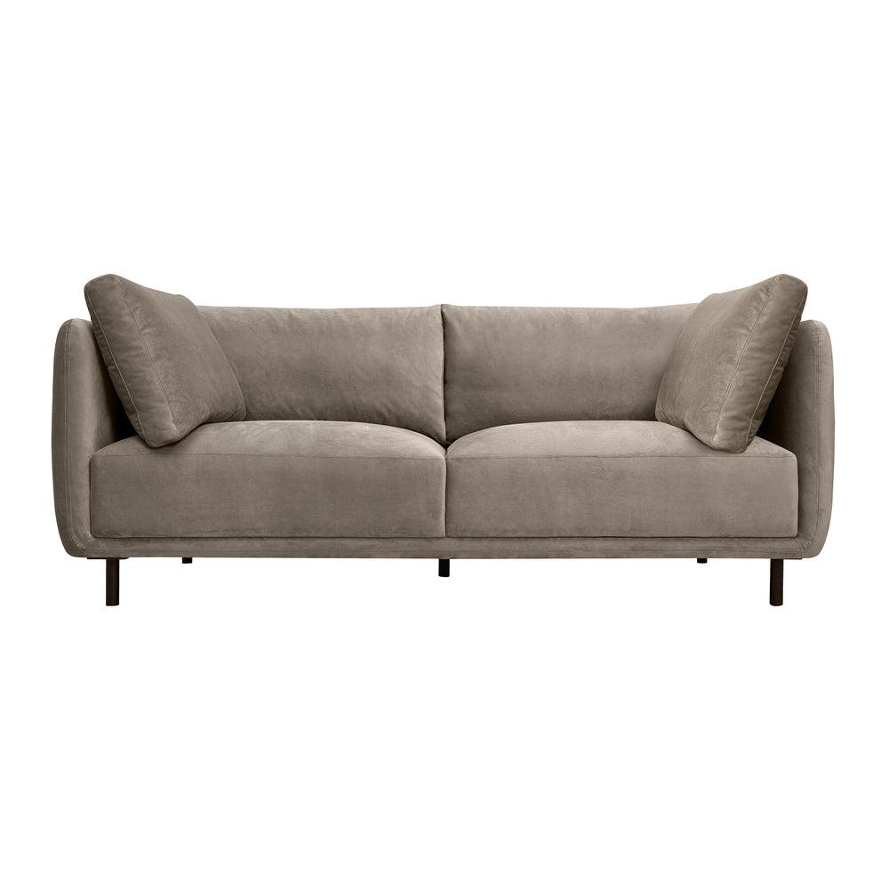 Serenity 79" Fabric Sofa with Black Metal Legs