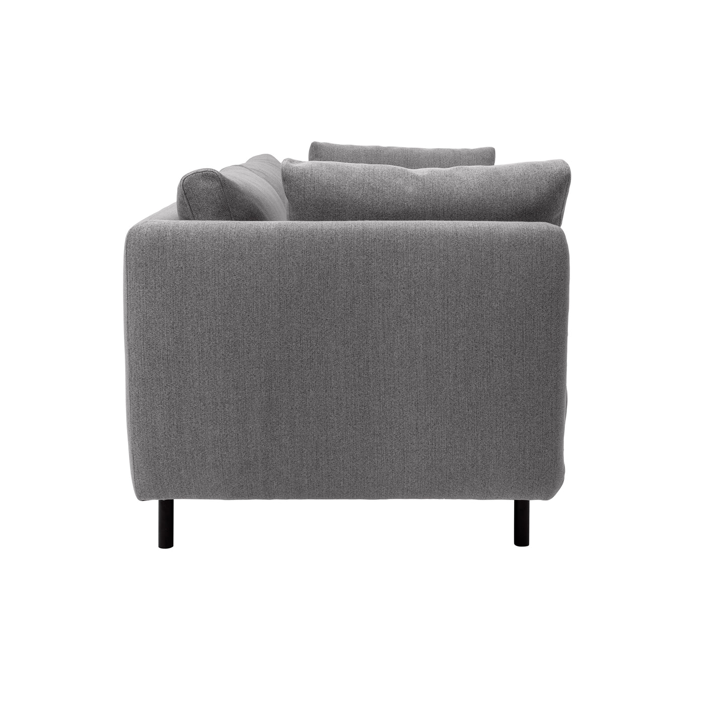 Serenity 79" Fabric Sofa with Black Metal Legs