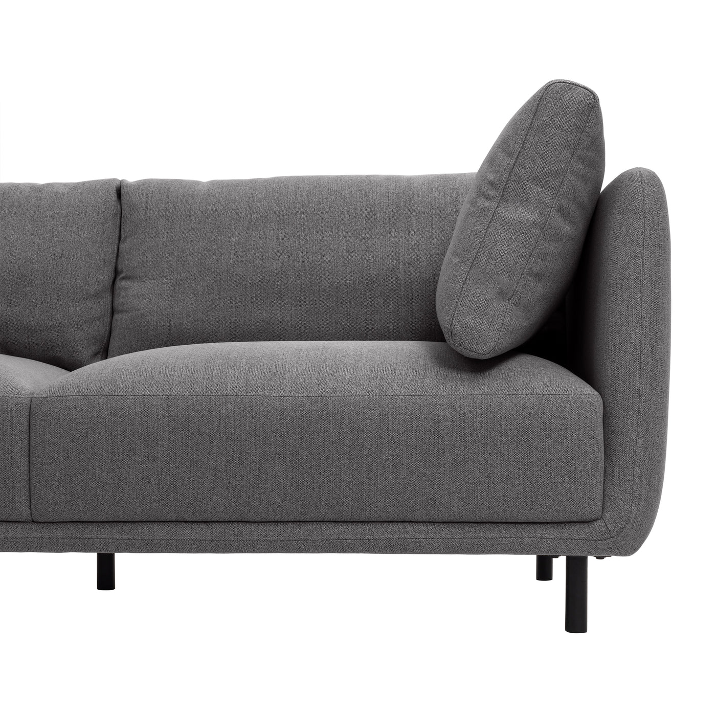 Serenity 79" Fabric Sofa with Black Metal Legs