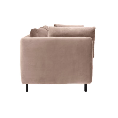 Serenity 79" Fabric Sofa with Black Metal Legs