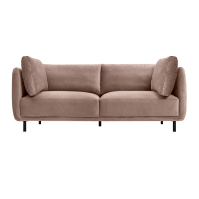 Serenity 79" Fabric Sofa with Black Metal Legs