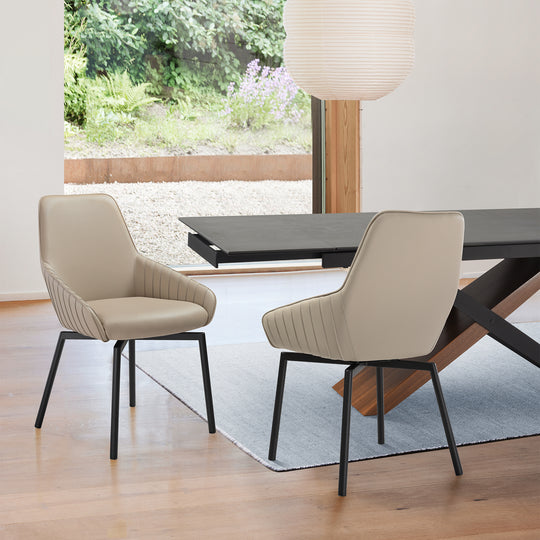 Shilo Swivel Upholstered Dining Chair Set of 2
