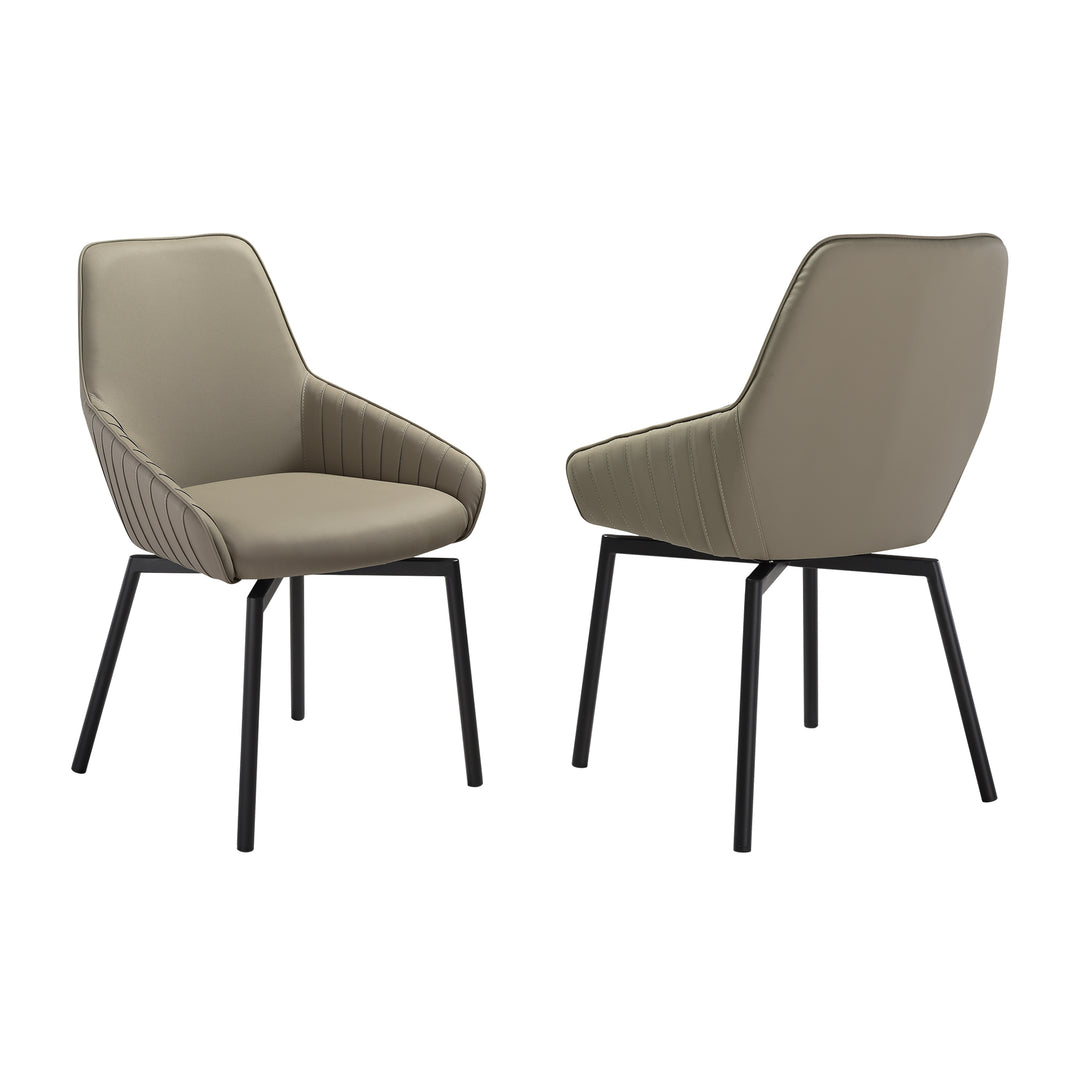 Shilo Swivel Upholstered Dining Chair Set of 2