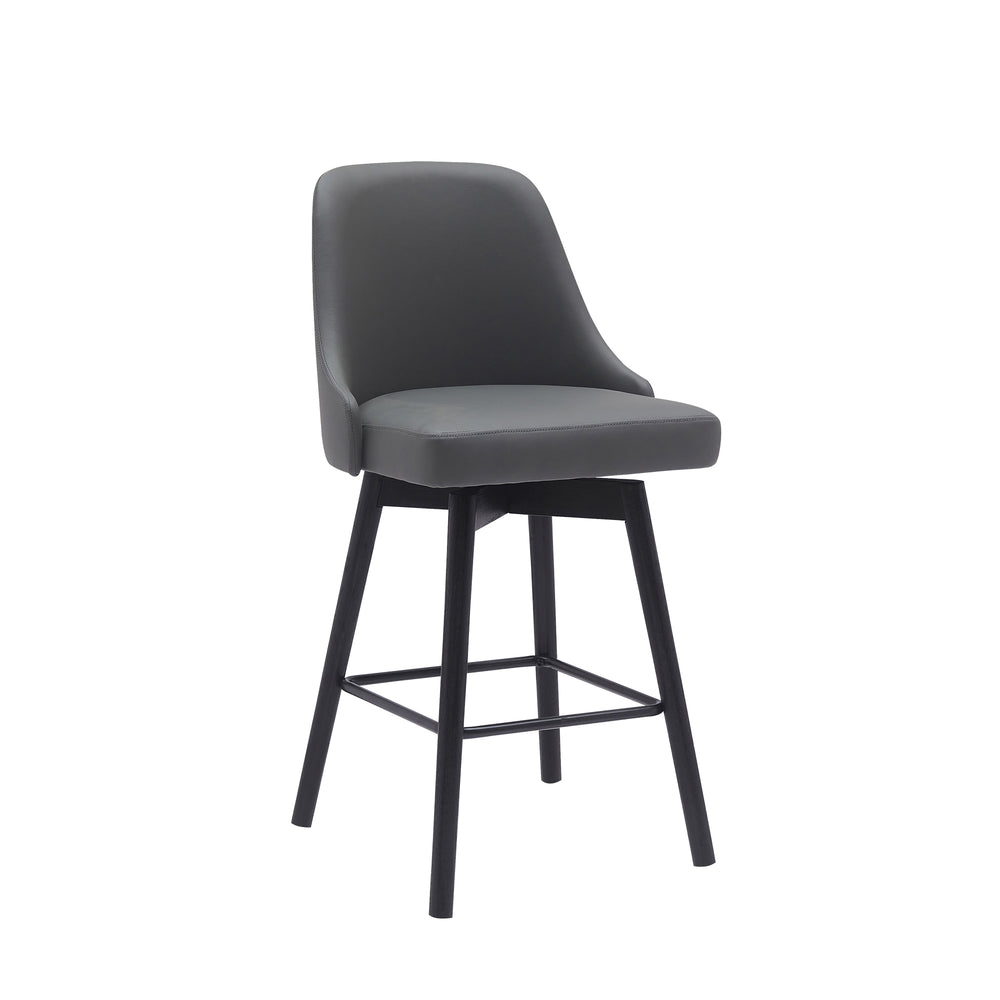 Armen Living Sicily Upholstered Swivel Barstool
