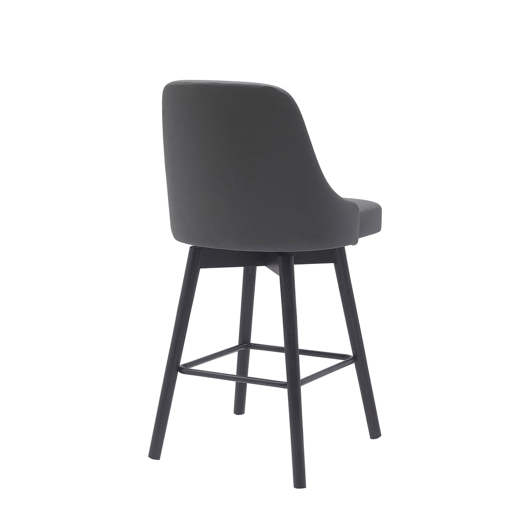 Armen Living Sicily Upholstered Swivel Barstool
