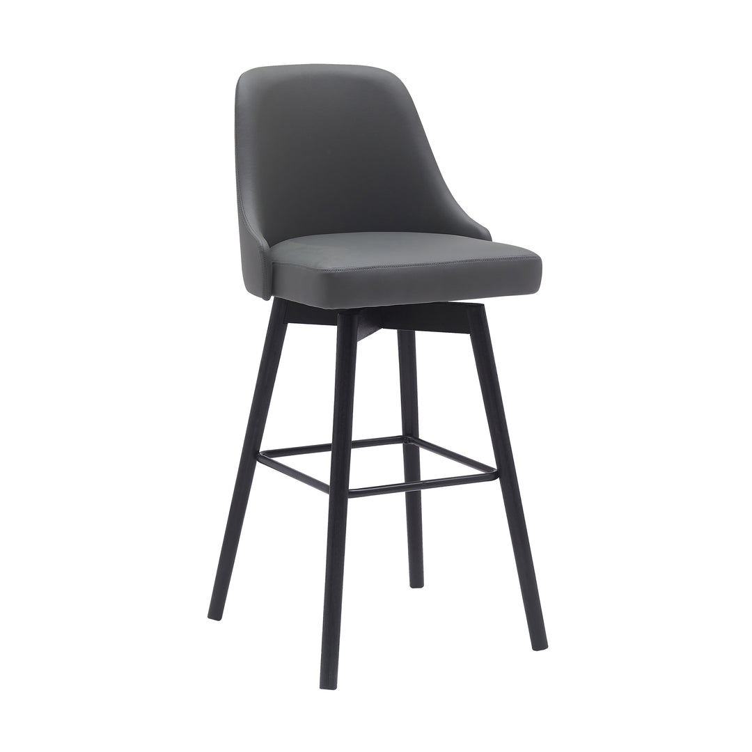 Armen Living Sicily Upholstered Swivel Barstool
