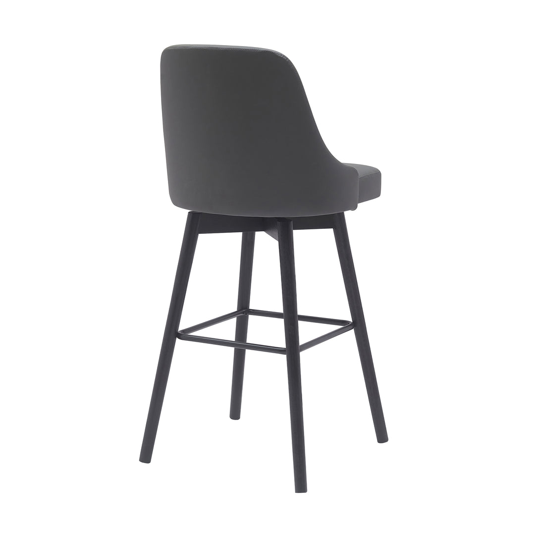 Armen Living Sicily Upholstered Swivel Barstool