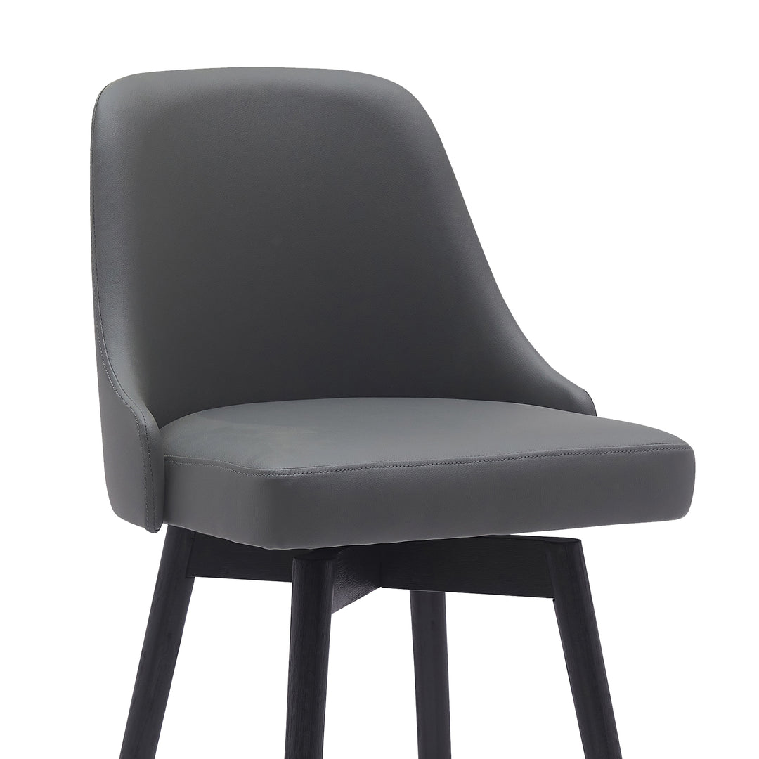 Armen Living Sicily Upholstered Swivel Barstool