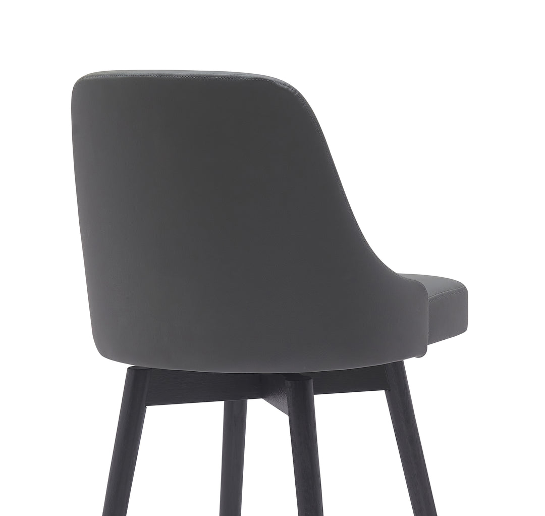 Armen Living Sicily Upholstered Swivel Barstool