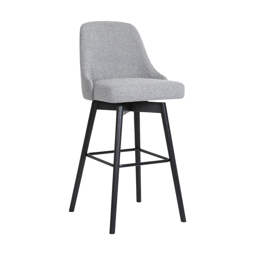Armen Living Sicily Upholstered Swivel Barstool