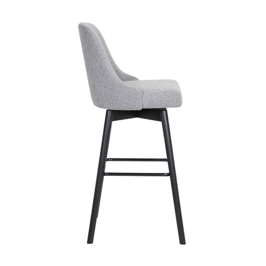 Armen Living Sicily Upholstered Swivel Barstool