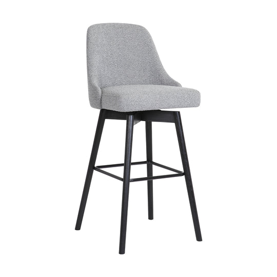 Armen Living Sicily Upholstered Swivel Barstool