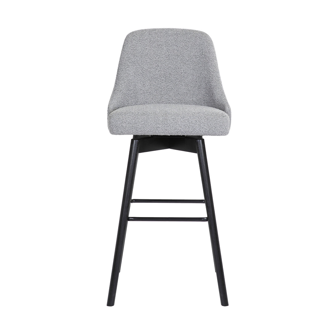 Armen Living Sicily Upholstered Swivel Barstool